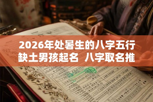 2026年处暑生的八字五行缺土男孩起名  八字取名推荐