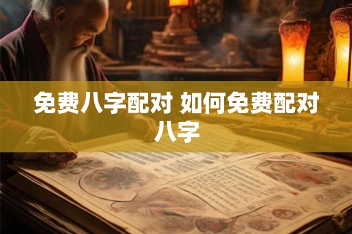 免费八字配对 如何免费配对八字