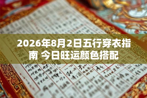 2026年8月2日五行穿衣指南 今日旺运颜色搭配