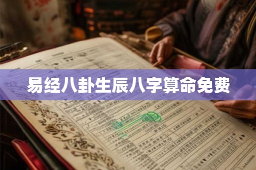易经八卦生辰八字算命免费