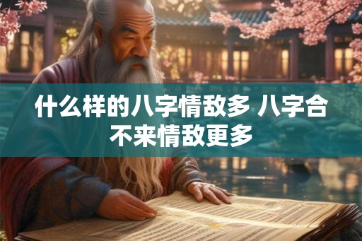 什么样的八字情敌多 八字合不来情敌更多