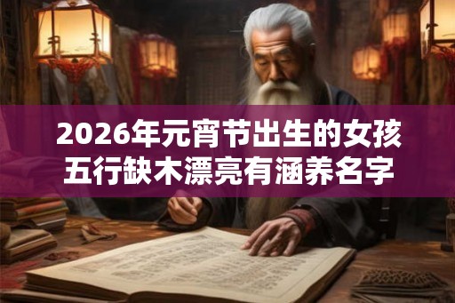 2026年元宵节出生的女孩五行缺木漂亮有涵养名字