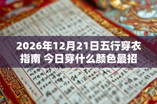 2026年12月21日五行穿衣指南 今日穿什么颜色最招财 2026年12月21日五行穿衣指南 今日穿什么颜色最招财