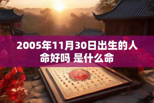 2005年11月30日出生的人命好吗 是什么命 2005年11月30日出生的人命好吗 是什么命