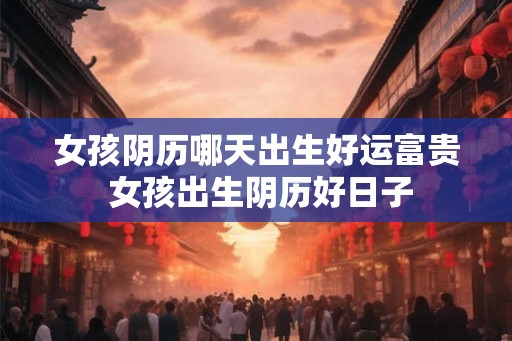 女孩阴历哪天出生好运富贵 女孩出生阴历好日子