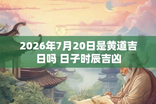 2026年7月20日是黄道吉日吗 日子时辰吉凶