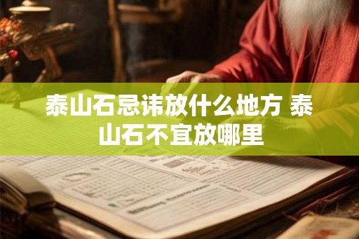 泰山石忌讳放什么地方 泰山石不宜放哪里