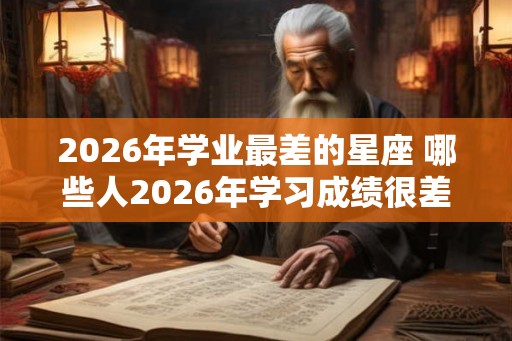 2026年学业最差的星座 哪些人2026年学习成绩很差 2026年学业最差的星座 哪些人2026年学习成绩很差