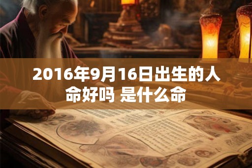 2016年9月16日出生的人命好吗 是什么命 2016年9月16日出生的人命好吗 是什么命