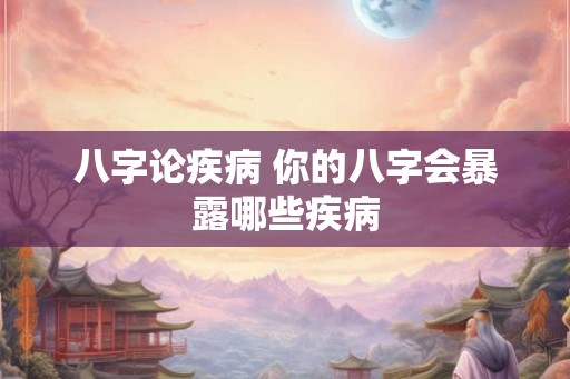 八字论疾病 你的八字会暴露哪些疾病