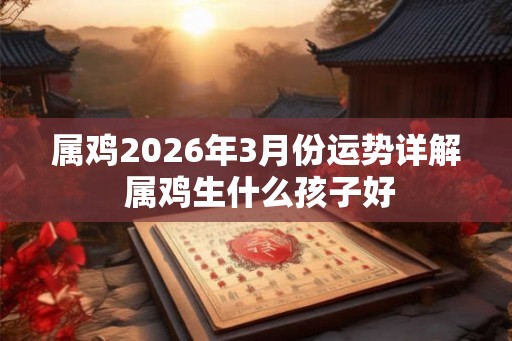属鸡2026年3月份运势详解 属鸡生什么孩子好