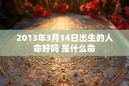 2013年3月14日出生的人命好吗 是什么命