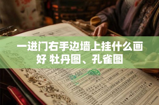 一进门右手边墙上挂什么画好 牡丹图、孔雀图