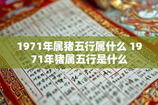1971年属猪五行属什么 1971年猪属五行是什么