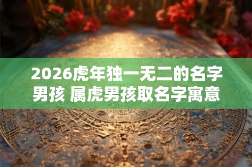 2026虎年独一无二的名字男孩 属虎男孩取名字寓意好的字