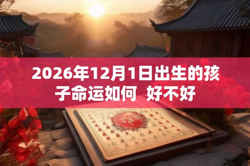 2026年12月1日出生的孩子命运如何  好不好