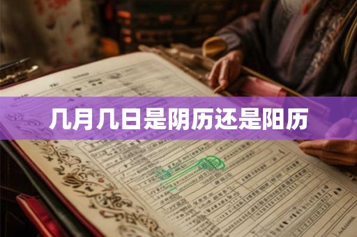 几月几日是阴历还是阳历