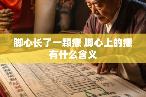 脚心长了一颗痣 脚心上的痣有什么含义