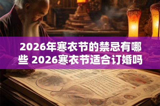 2026年寒衣节的禁忌有哪些 2026寒衣节适合订婚吗 2026年寒衣节的禁忌有哪些 2026寒衣节适合订婚吗
