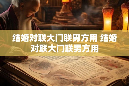 结婚对联大门联男方用 结婚对联大门联男方用