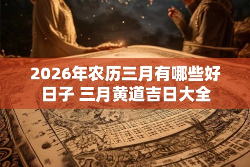 2026年农历三月有哪些好日子 三月黄道吉日大全