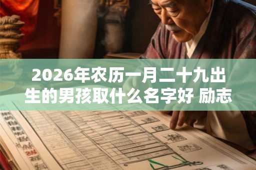 2026年农历一月二十九出生的男孩取什么名字好 励志向上的名字推荐