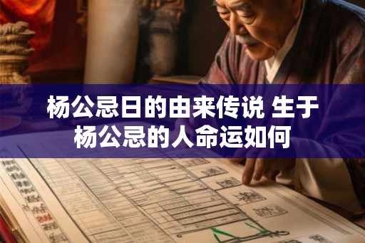 杨公忌日的由来传说 生于杨公忌的人命运如何 杨公忌日的由来传说 生于杨公忌的人命运如何