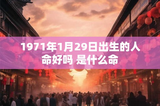 1971年1月29日出生的人命好吗 是什么命