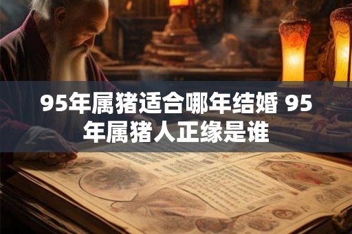 95年属猪适合哪年结婚 95年属猪人正缘是谁