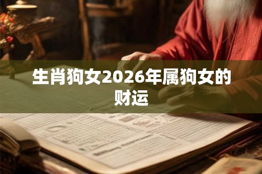 生肖狗女2026年属狗女的财运