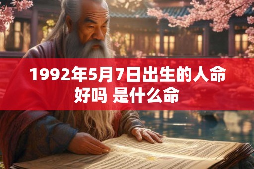 1992年5月7日出生的人命好吗 是什么命 1992年5月7日出生的人命好吗 是什么命