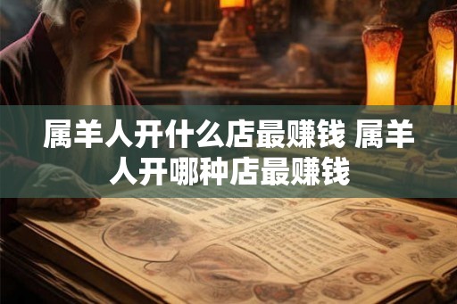 属羊人开什么店最赚钱 属羊人开哪种店最赚钱
