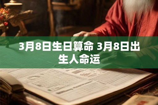 3月8日生日算命 3月8日出生人命运