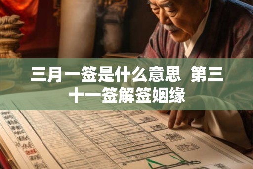 三月一签是什么意思 第三十一签解签姻缘 三月一签是什么意思 第三十一签解签姻缘