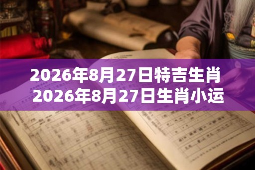 2026年8月27日特吉生肖 2026年8月27日生肖小运播报