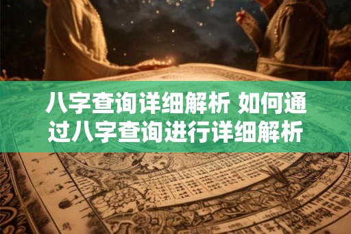 八字查询详细解析 如何通过八字查询进行详细解析
