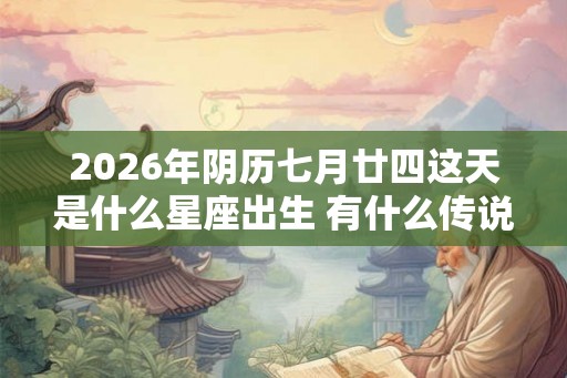2026年阴历七月廿四这天是什么星座出生 有什么传说故事
