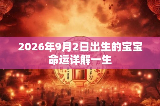2026年9月2日出生的宝宝命运详解一生
