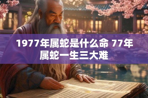 1977年属蛇是什么命 77年属蛇一生三大难 1977年属蛇是什么命 77年属蛇一生三大难