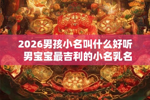 2026男孩小名叫什么好听 男宝宝最吉利的小名乳名 2026男孩小名叫什么好听 男宝宝最吉利的小名乳名