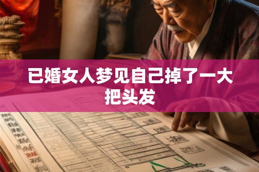 已婚女人梦见自己掉了一大把头发