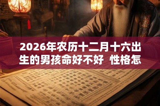 2026年农历十二月十六出生的男孩命好不好  性格怎么样
