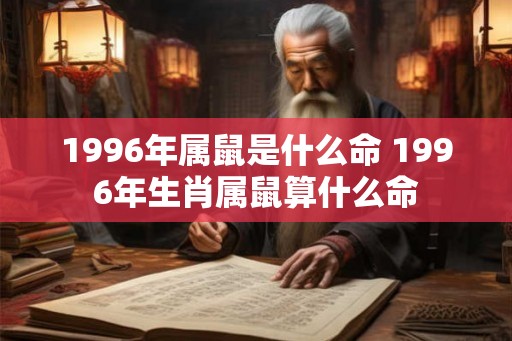 1996年属鼠是什么命 1996年生肖属鼠算什么命