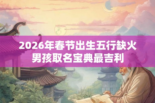 2026年春节出生五行缺火男孩取名宝典最吉利