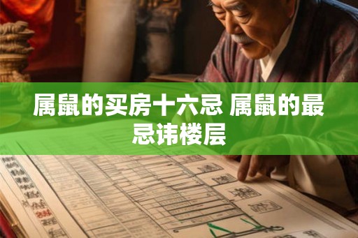 属鼠的买房十六忌 属鼠的最忌讳楼层 属鼠的买房十六忌 属鼠的最忌讳楼层