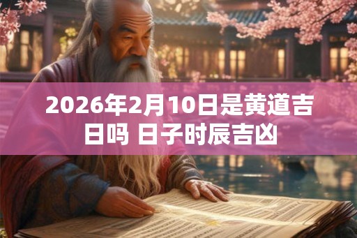 2026年2月10日是黄道吉日吗 日子时辰吉凶