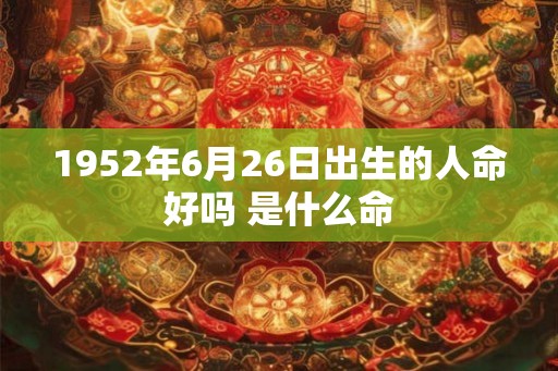 1952年6月26日出生的人命好吗 是什么命