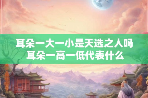 耳朵一大一小是天选之人吗 耳朵一高一低代表什么