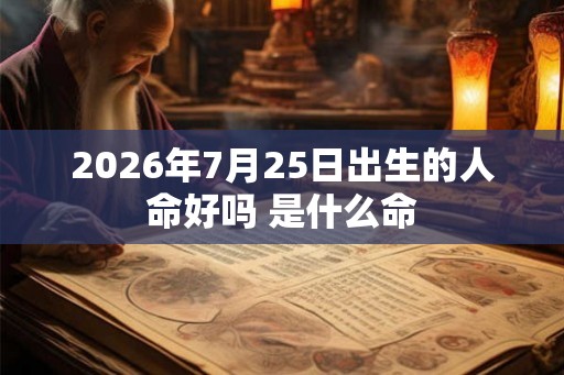 2026年7月25日出生的人命好吗 是什么命 2026年7月25日出生的人命好吗 是什么命