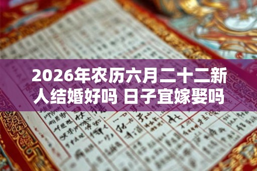 2026年农历六月二十二新人结婚好吗 日子宜嫁娶吗 2026年农历六月二十二新人结婚好吗 日子宜嫁娶吗